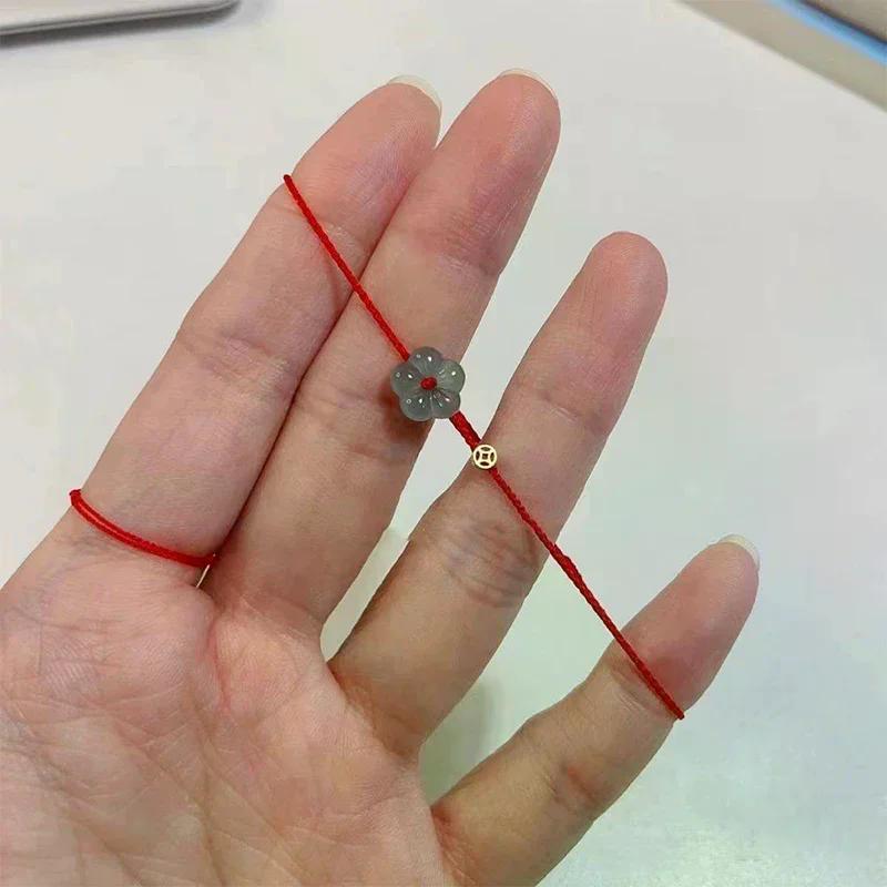 Модное креативное кольцо Lucky Rich Flower Hand Rope Ring для женщин и мужчин, регулируемые браслеты ручной работы, ювелирные изделия, подарки для пар