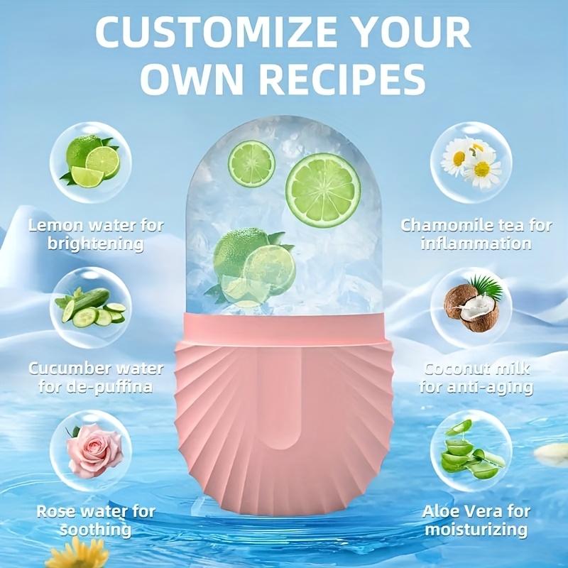 Многоразовый ледяной ролик для лица, инструменты для красоты, ледяные ролики для лица, форма, массаж лица, инструменты для ухода за кожей, контурный, герметичный массажер для лица