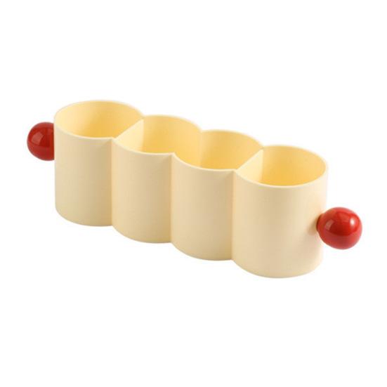 Настольный ящик для хранения органайзер для тюбиков большой вместимости 4 отделения многоцелевой ящик для хранения в холодильнике держатель для ручек кистей для макияжа