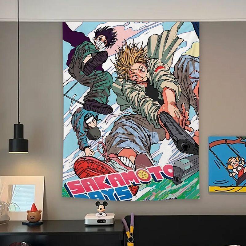 Sakamoto Days Anime Vertical Tapestry Great Buddha Wall Decor for Dormitory Room Decor Merchandise