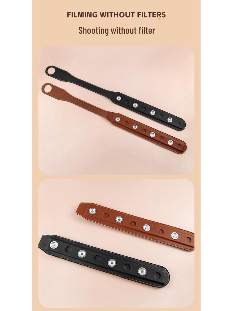 ROCKHOUSE Wide Leather Non-slip Violin Mat with Professional Strap and Accessories