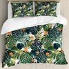 Пододеяльник с листьями пальмы Монстера Листья банана Чехлы для одеяла Гавайский тропический постельный комплект Зеленые листья Ветви Покрывало