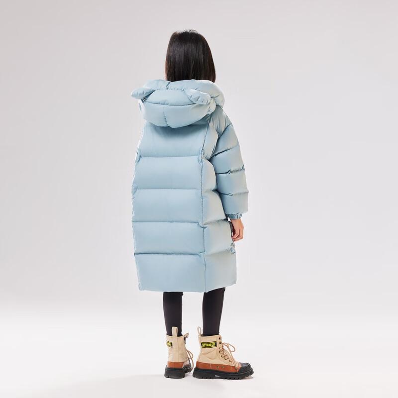 EBAER Unisex Kids' Long Thickened Hooded Down Jacket