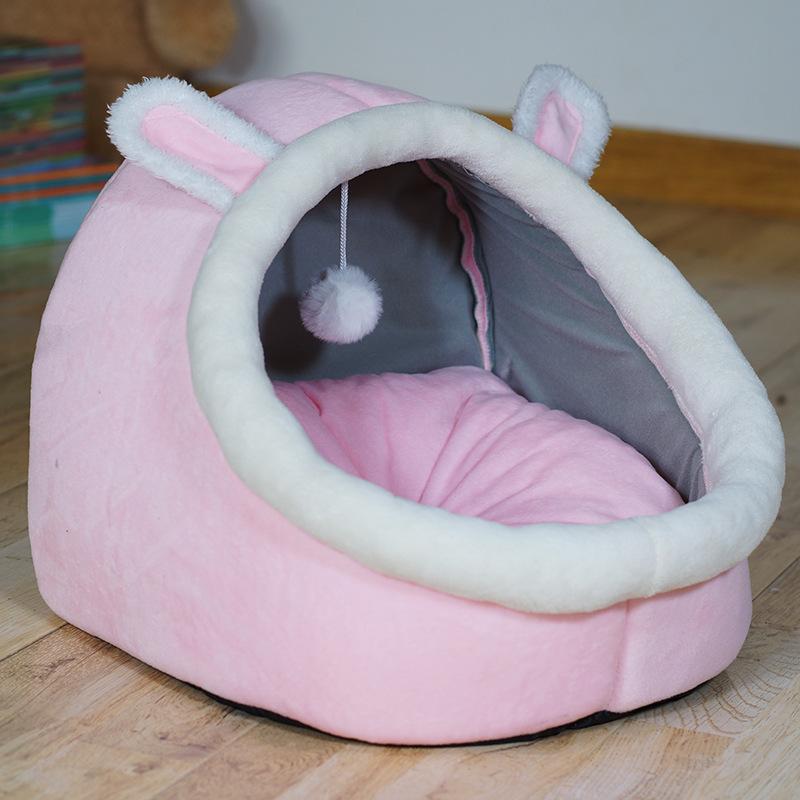 Fashion Warm Small Dog Kennel Bed Breathable Dog House Cute Slippers Shaped Dog Bed Cat Sleep Bag Foldable Washable Pet House