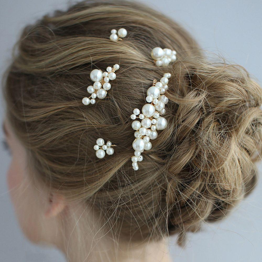 Женские украшения для волос Гребень для волос Ручная работа Жемчужная заколка Невеста Заколка Свадебное украшение для головы Аксессуар для волос