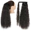 XINRAN Corn Wavy Long Ponytail Synthetic for Women Hairpiece Wrap On Clip Hair Extensions Black Brown Pony Tail Blonde Hair