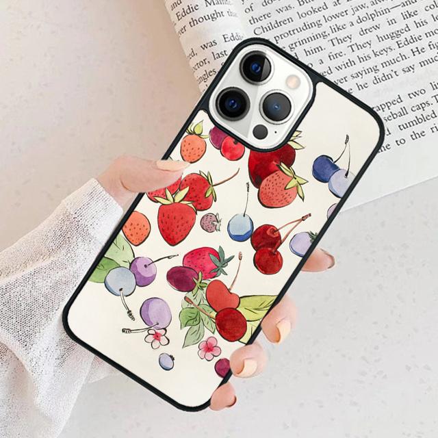 Чехол для телефона Летние фрукты Красная вишня Для iPhone 17 Air 15 16e Чехол 11 13 14 Pro Max 12 Plus Max Fundas