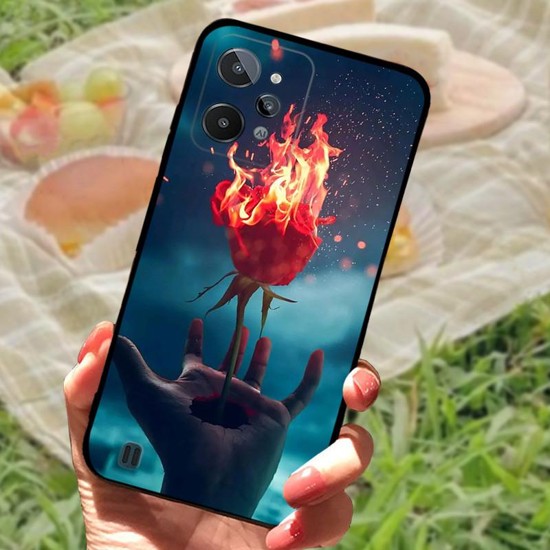 Чехол для Realme C31 RealmeC31 RMX3501 Мраморный чехол Мягкий силиконовый ТПУ Задняя крышка Для чехлов телефона Realme C31 realme C 31 C31 Funda