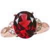 Trendy Open Garnet Ring: Simple Red Gemstone Design for Women