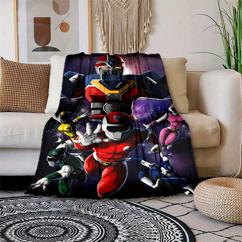 1pcPower Rangers Blanket - Soft and Comfortable for All Seasons - Perfect Gift for Fans of Power