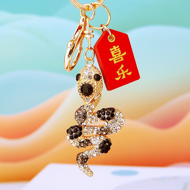 Креативный китайский зодиакальный брелок-подвеска в виде змеи, изысканный мультяшный брелок-змея, украшение для рюкзака, аксессуары, подарки