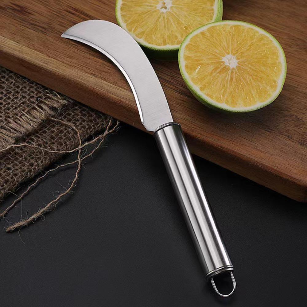 Stainless Steel Double-edged Curved Pineapple Knife Mini Sickle Fruit Vegetable Cutting Tool GMWJ-GBBLD