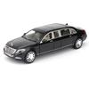 1/24 BENZ Maybach S600 Lengthen Zinc Diecast Alloy Car Model High Simulation Sound and Light Pull Back Kids Toy Christmas Gift