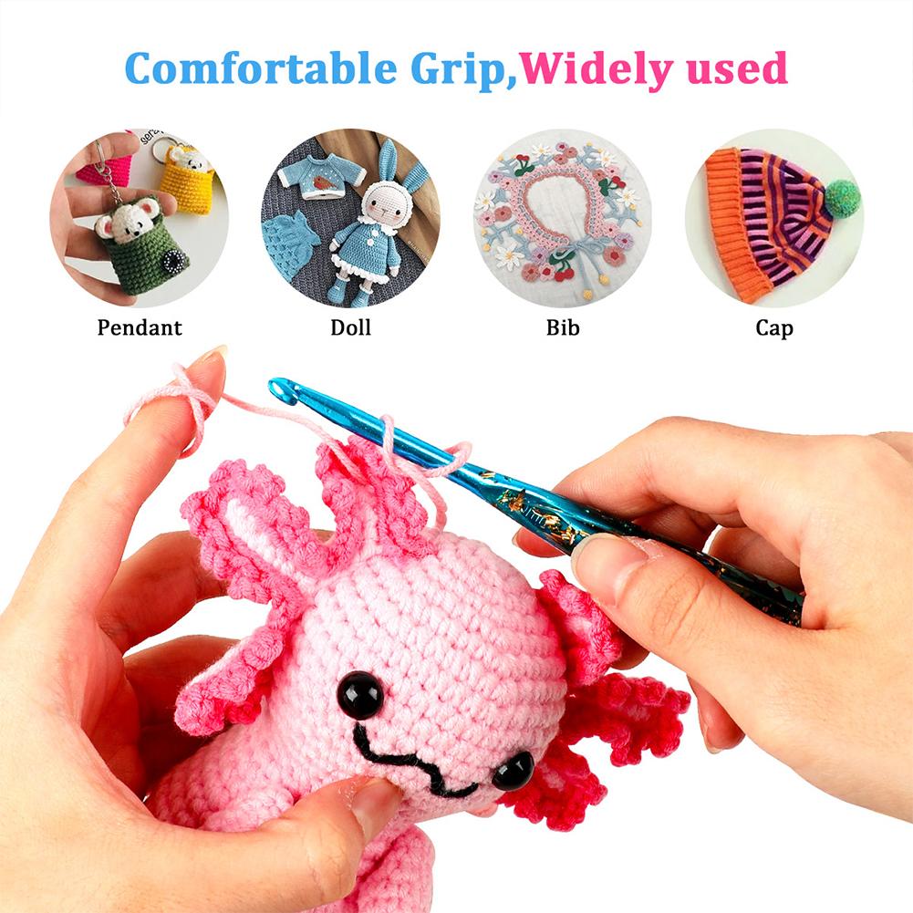 Товары для рукоделия Крючки для вязания Крючок для вязания с эргономичной ручкой из цветочной смолы Нескользящий инструмент для вязания для начинающих, женщин, взрослых