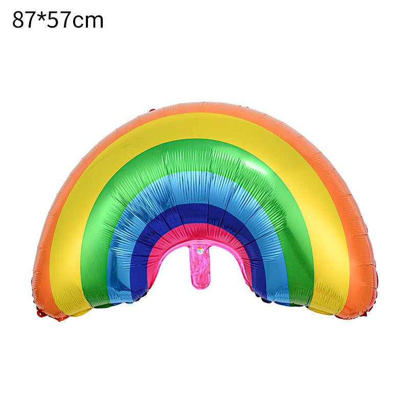 Rainbow Series Aluminum Foil Balloon Party Background Decoration Rainbow Stripes Flag Balloon Baby Shower Aluminum Film Balloon