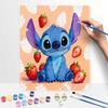 Disney Стич Клубника Масляная Краска Набор для Ручной Росписи Декорация Классический Стиль Декор Дома Современная Эстетика Настенное Искусство для Спальни Подарок 123