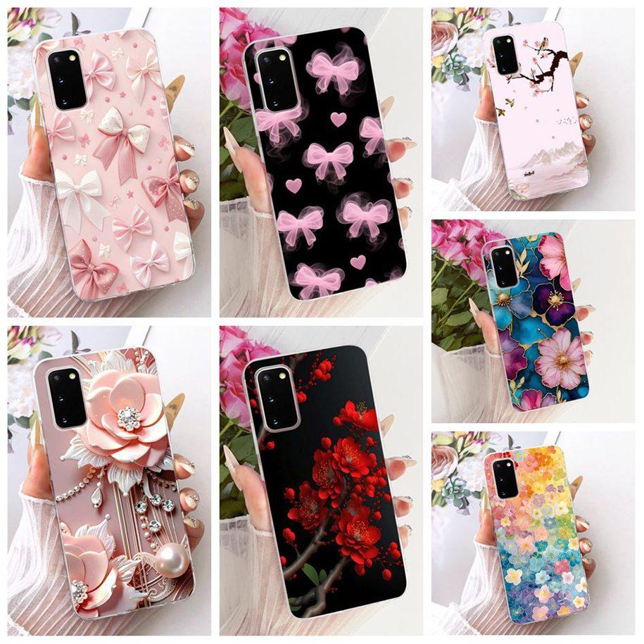 For Samsung Galaxy S20 Plus Case Fashion Butterfly Flower Soft Clear Silicone Back Phone Cover For Samsung S20 Ultra S 20 Bumper