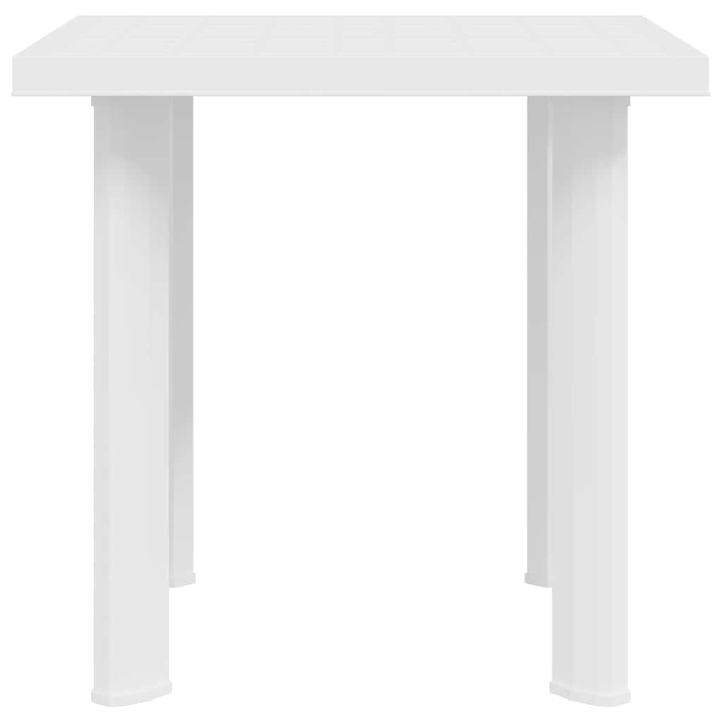 vidaXL Gartentisch Weiß 80x75x72 cm Kunststoff