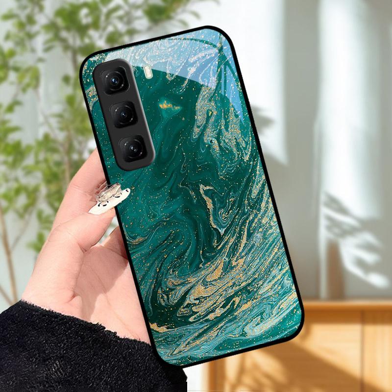 Чехол X6886 для Infinix Hot 60 60i 60Pro Pro Plus, модный и роскошный, из закаленного стекла, защитный чехол для телефона Infinix Hot60 Pro Plus.