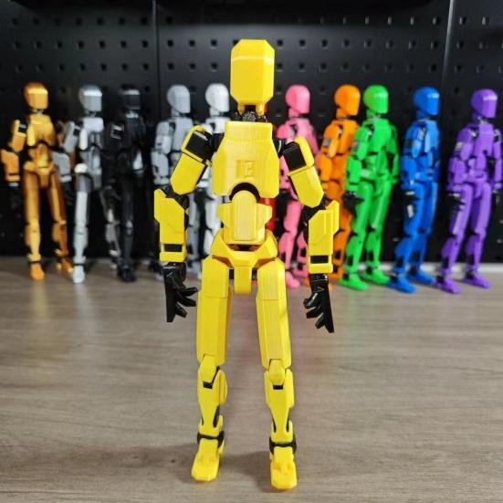 3D Printed Multi-jointed Robot Action Figure with Weapon Robot Model Movable Joint Figurine Desktop Decoration Ornament