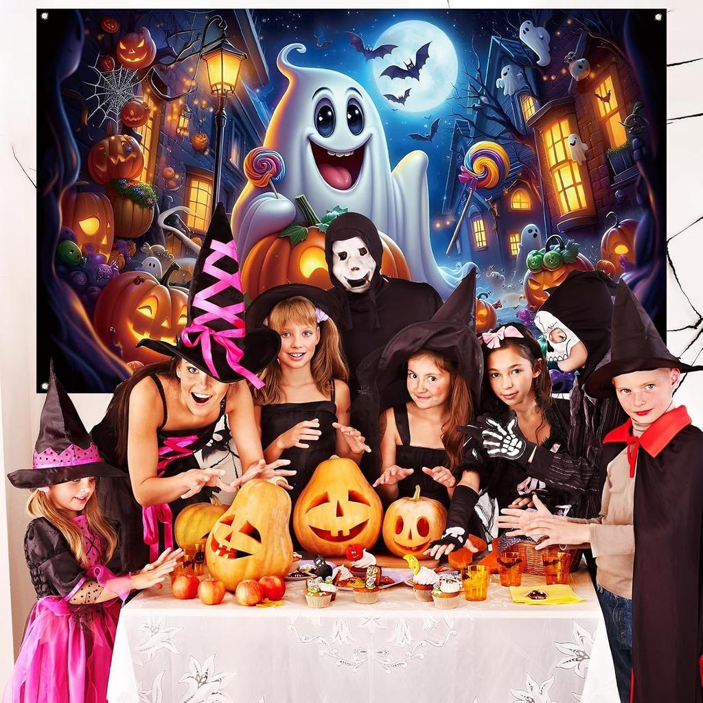 Versatile 71x43 Inch Halloween Backdrop - Water-Repellent Decor for Parties