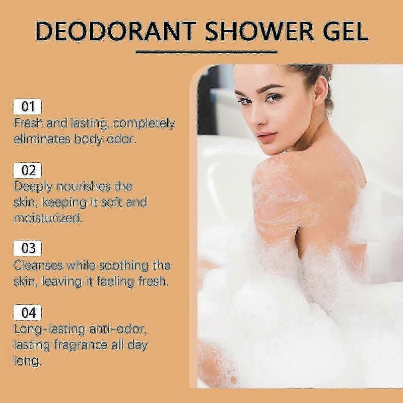 Persimmon Body Wash for Body Odor Control, Purifying Deodorizing, Eliminating Body Odor Underarms well,2PC