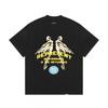 Mens Oversized Vintage Washed Cotton T-Shirt With Cartoon Animal Print Streetwear Loose Fit Short Sleeve Tee