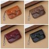 PU Leather Card Holder Heart Shaped Small Wallet Cute Car Key Chain Women