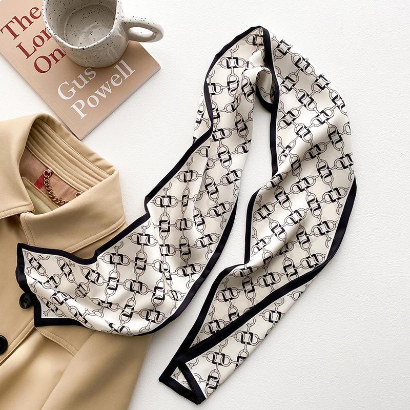 Узкий шейный платок, длинные волосы, ленты, шарфы, женские модные повязки на голову, шейные шарфы 13x110 см