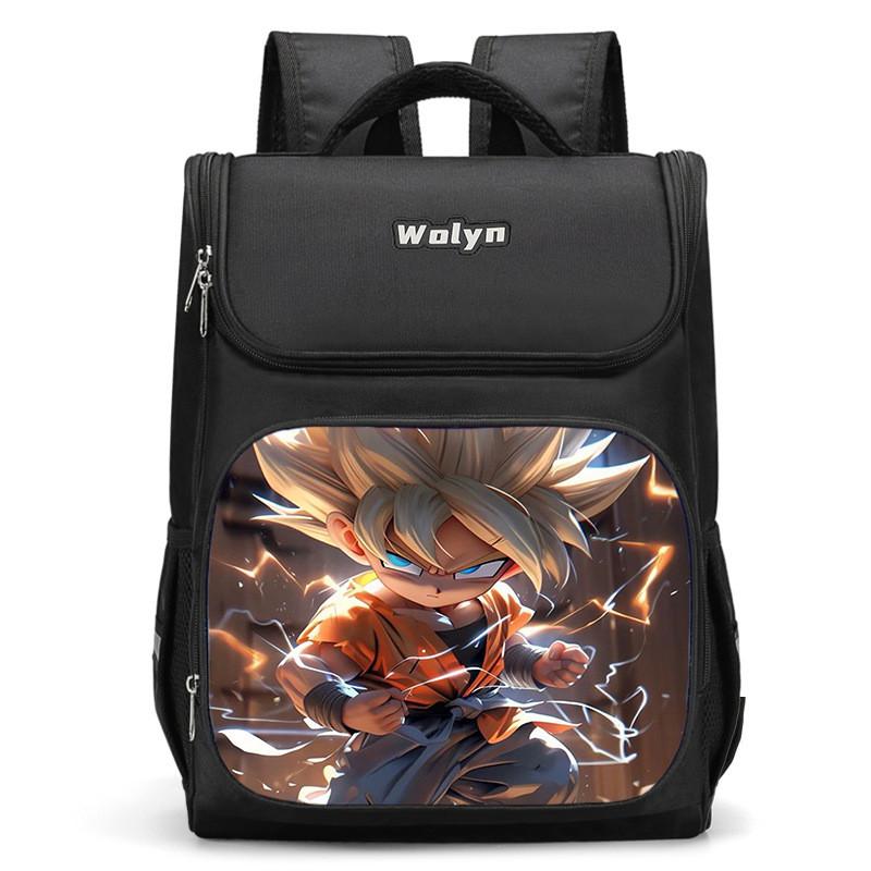 Spacious Dragon Ball Backpack For Kids Lightweight Oxford Cloth School Bag