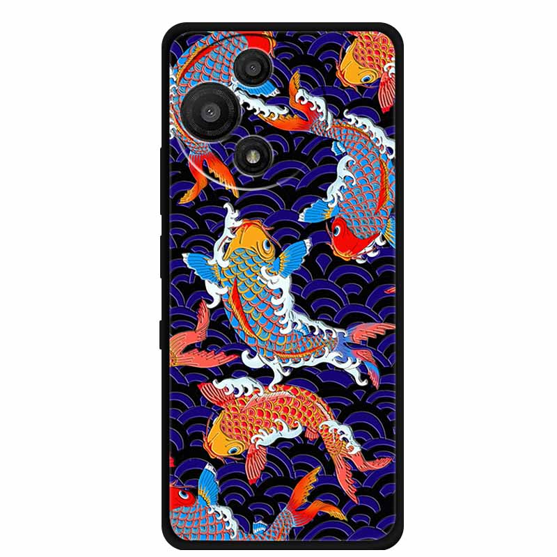 Для TCL 60 SE Nxtpaper Чехол 3D Тиснение Рельефные Цветы Черный ТПУ Силикон Мягкая Задняя Крышка Чехлы Для TCL 60R Чехол 6.7" Fundas Сумка