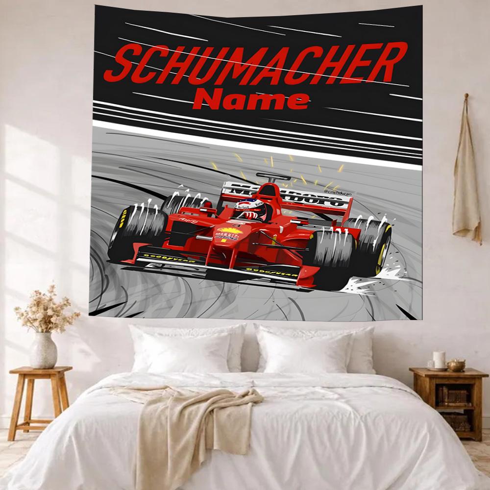 Truck Racing3 Custom Your Name Wall Decor Tapestry Art For Pet Memorial Birthdaywedding Party Backdrop Family Gift