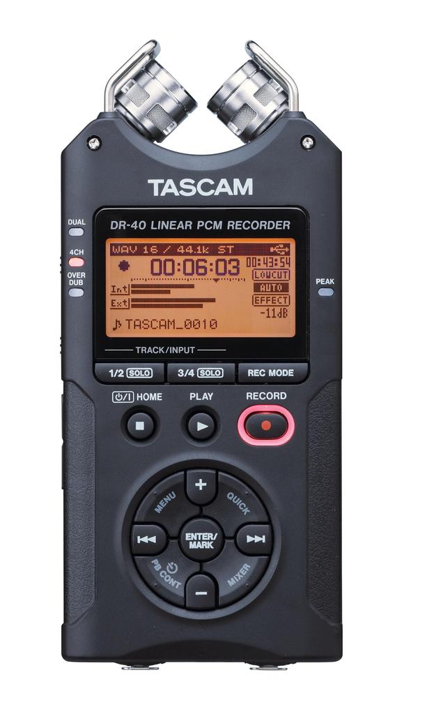 TASCAM 4ch Linear PCM Recorder High Resolution Handy Recorder Youtube ASMR Music Wild Bird Railway Recording DR-40 VER2-J 24bit/96kHz