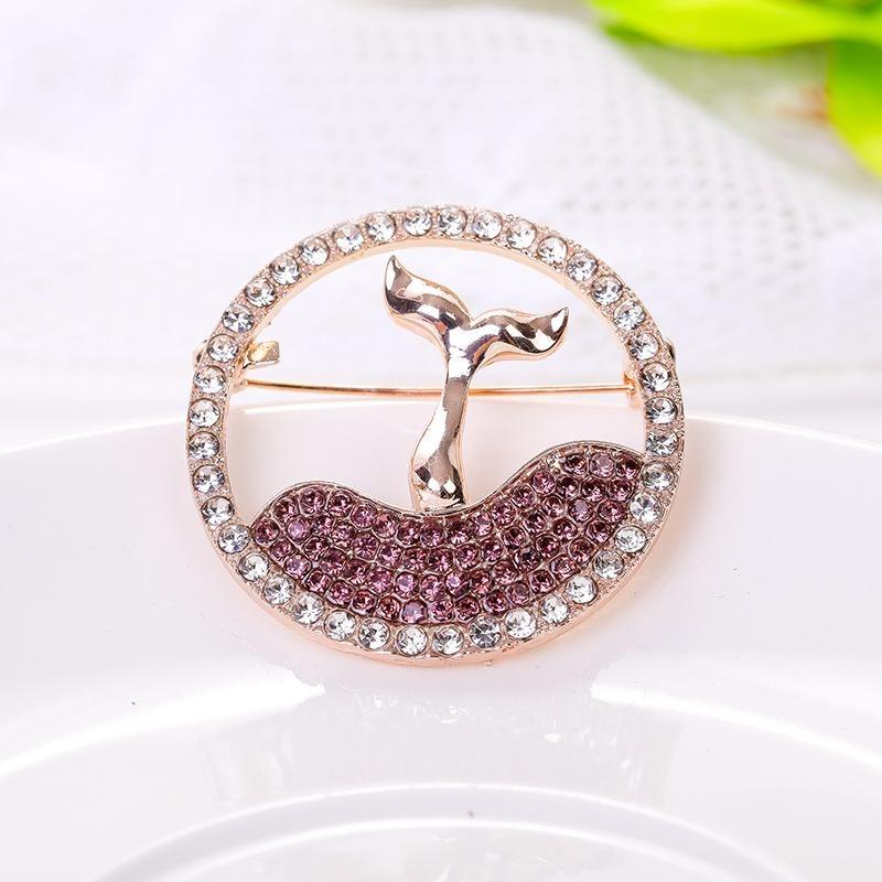 Brooch High-End Sense Niche High-End Women'S Silk Scarf Buckle Alloy Corsage Small Fragrant Wind Pearl Rhinestone High-End