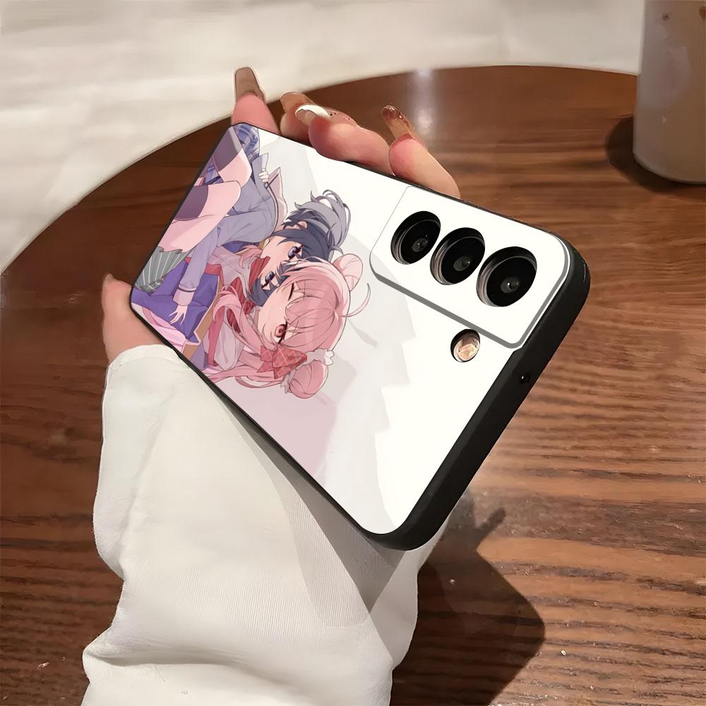 Чехол для телефона Happy Sugar Life для Samsung S26 S25 S24 FE S23 S22 S21 Plus S20 Ultra Note20Ultra Черный Мягкий