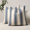Korean Linen Classic Wide Stripe Pillow Cover Back Pillow Cushion Cover 5 Colors Sofa Home Car Use