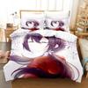 3D Print Anime Kawaii Girl Kyouka Printed Bed Set Duvet Cover Pillowcase Bedding Set Bed Linen Sheet Quilt Cover Full King Size