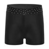 Girls Performance Shorts Sparkling Rhinestones Waistband Figure Skating Dance Gymnastics Bottom