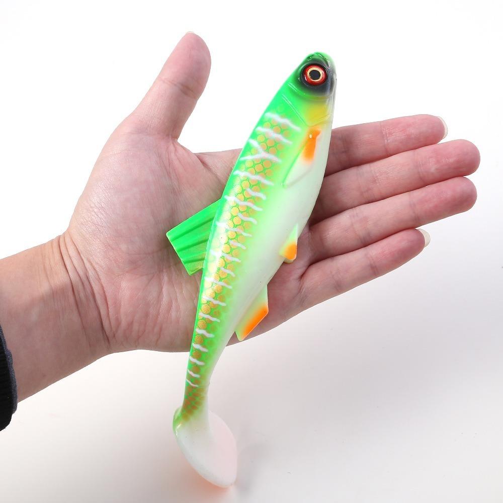3D Eyes Artificial Swimbait T Tail Fishing Tackle Portable Simulated Fake Bait  Sea Fishing