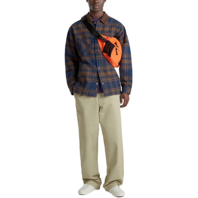 Vans Nelson Heavyweight Shacket American Vintage Soft Comfortable Fashion Casual Corduroy Jacket Men Jacket Blue VN000HNQDAT