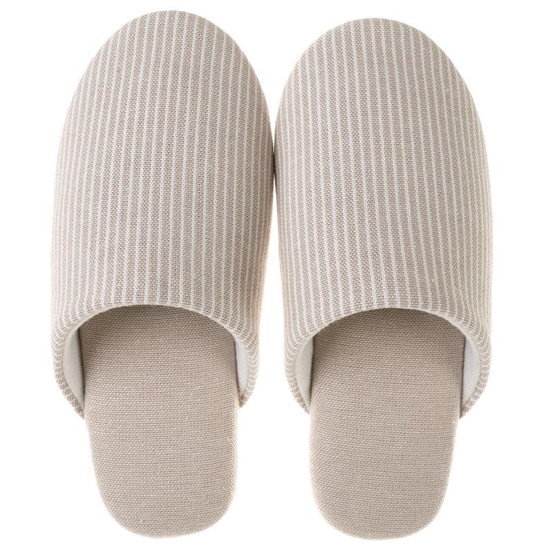 Модные бесшумные тапочки в японском стиле для женщин и мужчин, домашние хлопковые тапочки из дышащей ткани, парная обувь на весну-лето, женские шлепанцы на замшевой подошве