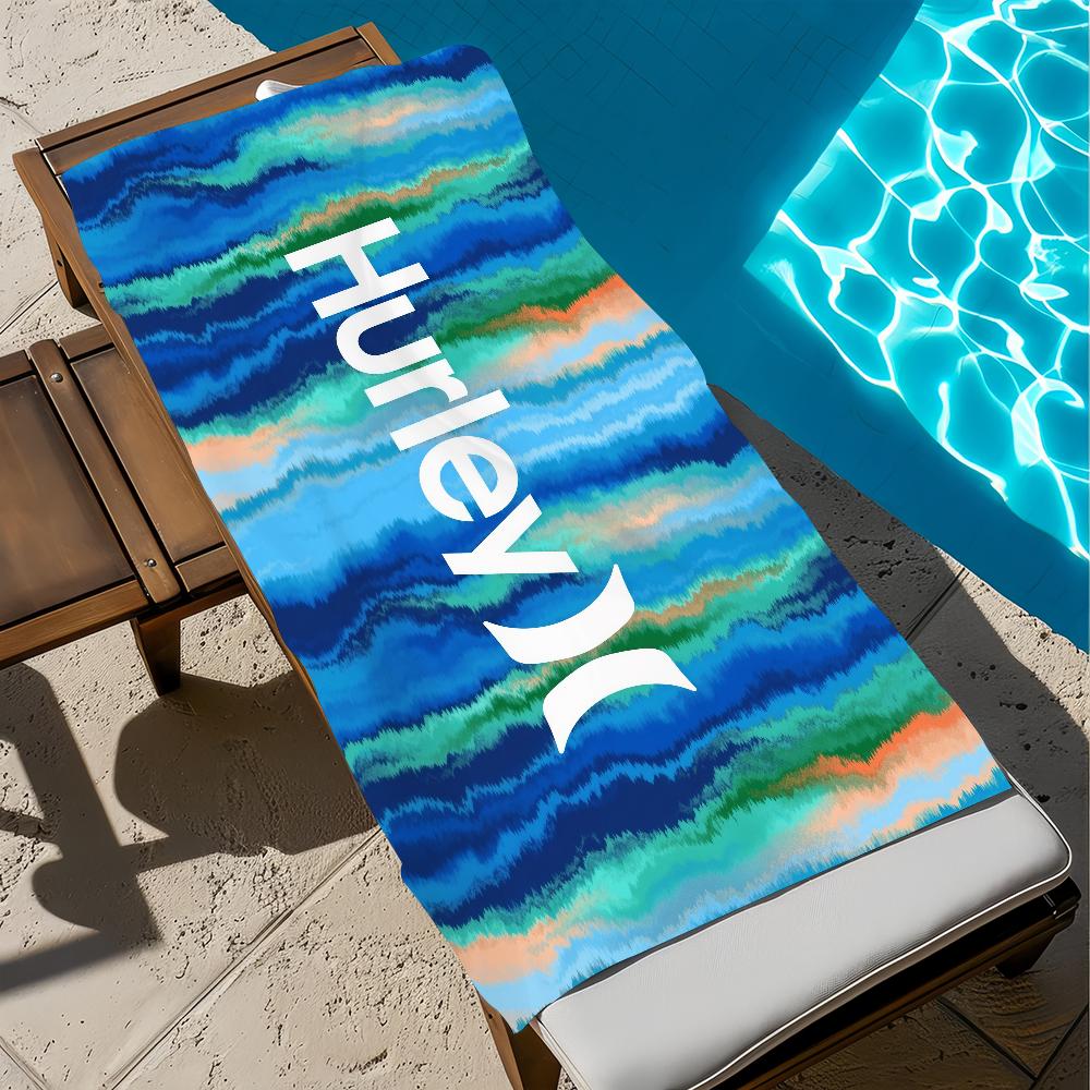 fashion art LOGO LUXURY h-hurleIES Towel Large Quick-Drying Microfiber soft Beach Towel for Travel Fitness Sauna Bathing Camping