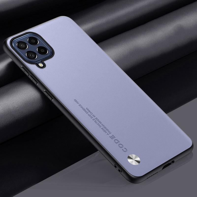Роскошный кожаный чехол для Samsung Galaxy M53 5G задняя крышка матовый силиконовый противоударный защитный чехол для телефона Samsung M53 Coque