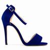 LOSLANDIFEN Sexy Women Summer Sandals Thin Heels Shoes Open Toe Velvet Party  Black Elegant Woman Buckle Pumps