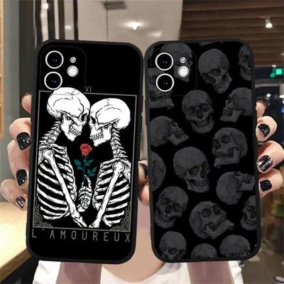 Art Skull Милый чехол для телефона чехол для iPhone Xiaomi Mi Samsung Galaxy Redmi Note AS 11 12 13 14 15 16 22 23 24 5G Pro Plus Max Fe Ultra