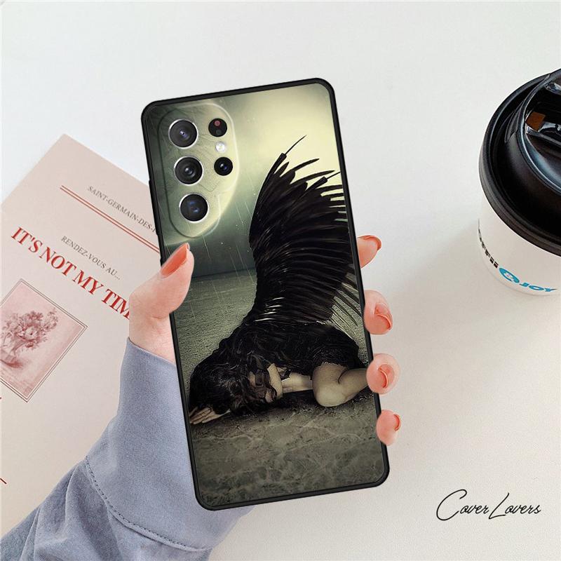 Фэнтези Ангел Девушка Крылья чехол для телефона Для Samsung Galaxy S24 S25 S23 S22 Ultra Note 10 20 Plus S20 S21 FE Чехол