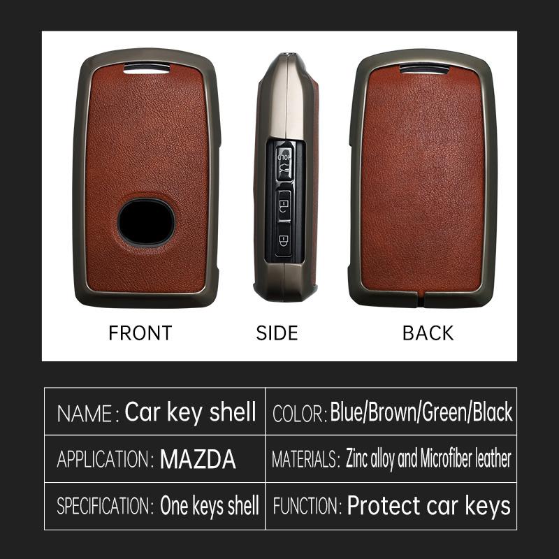 Чехол для ключа автомобиля из цинкового сплава + кожи для Mazda 3 Axela BP CX-30 DM CX4 CX5 CX 5 CX-5 CX8 CX9 CX4 2019 2020 2025 2025 2025 2025