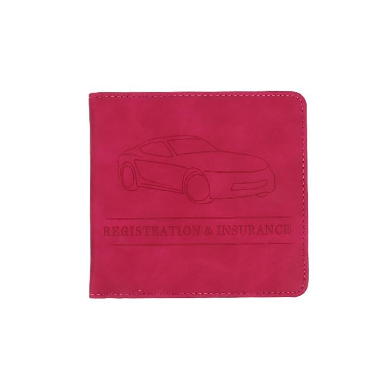 Leather Car Document Holder Organizer For Registration License Insurance Cards Vehicle Glove Box Storage Case