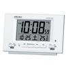 Seiko Clock Alarm Clock Automatic Lighting Radio Wave Digital Calendar Temperature Display Visible Even At Night White Pearl SQ778W SEIKO