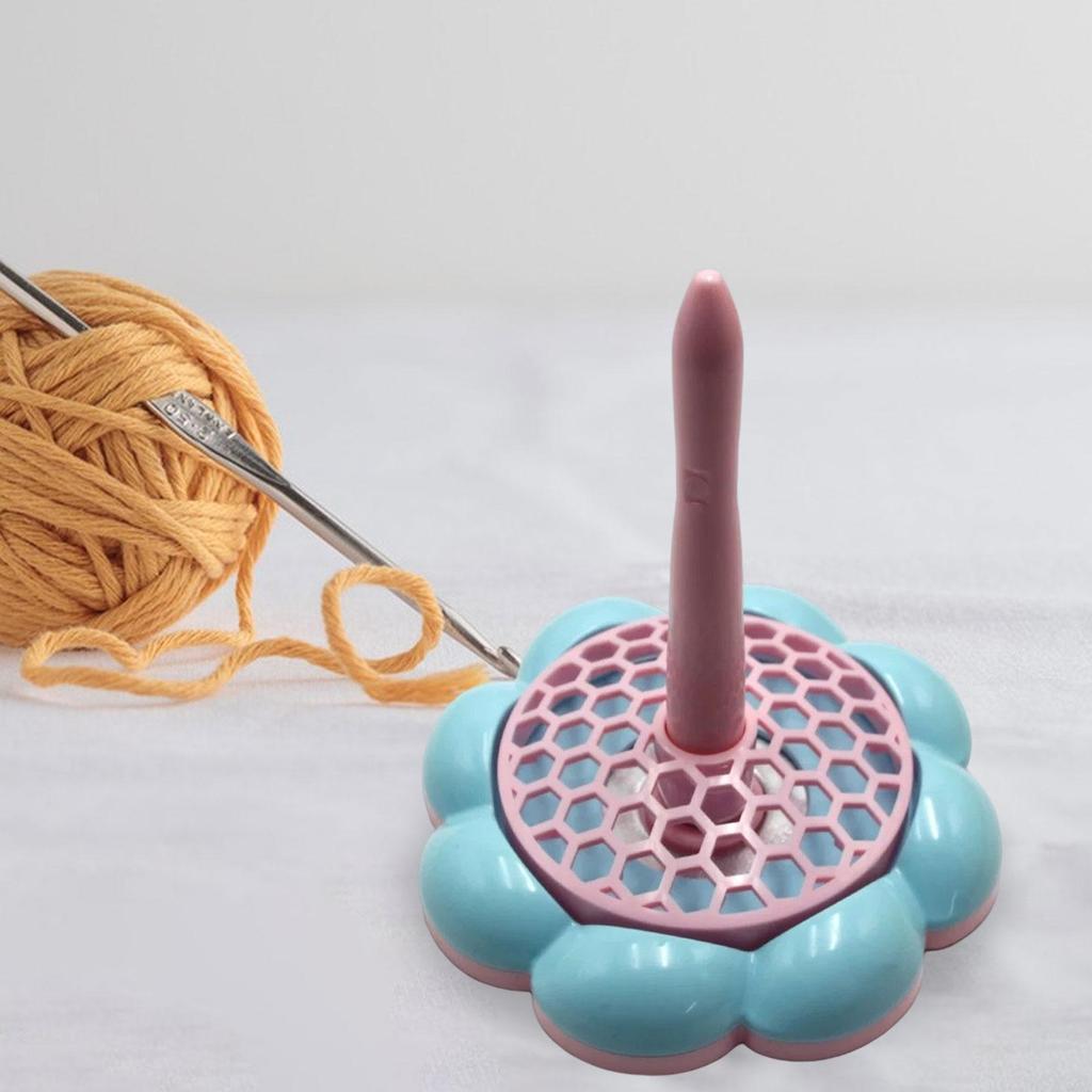 Держатель для пряжи крючком DIY Легкая вышивка Вращающийся аксессуар Портативный для рукоделия